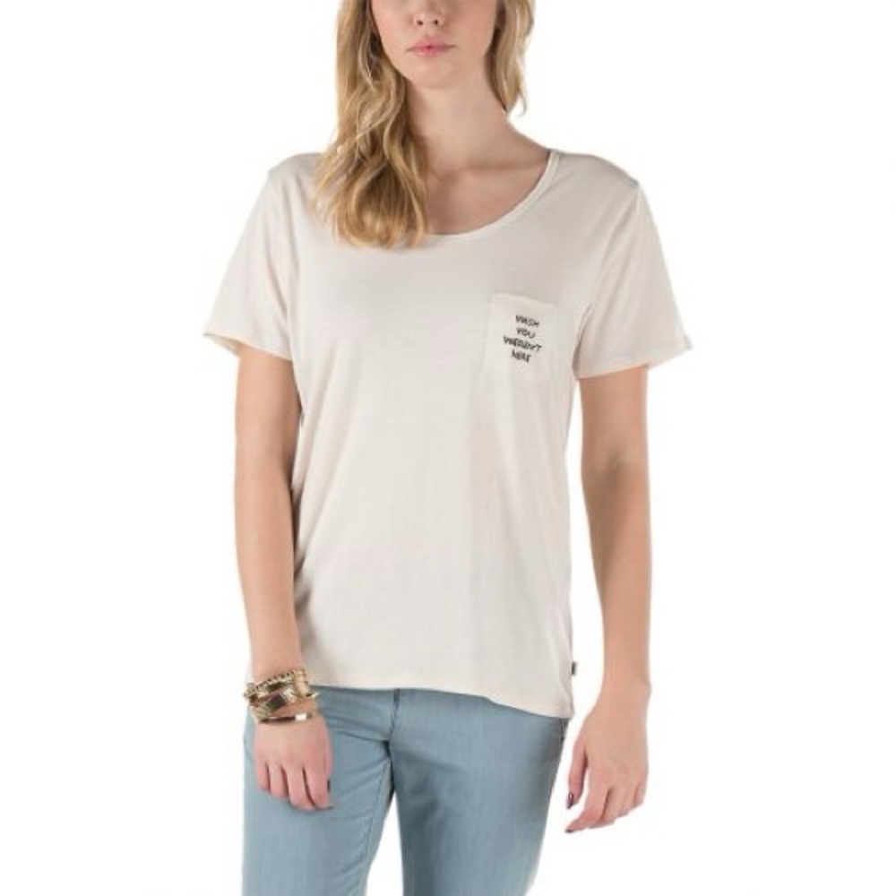 Vans Cream “Wish You Weren’t Here” Short Sleeve Shirt